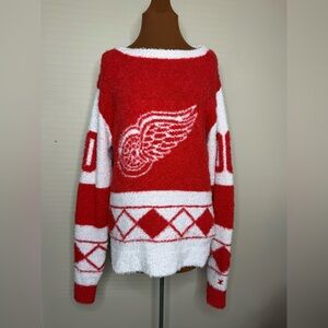 NHL Detroit Red Wings KLEW Eyelash Ugly Sweater Size XL MSRP $79
